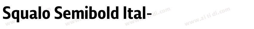 Squalo Semibold Ital字体转换
